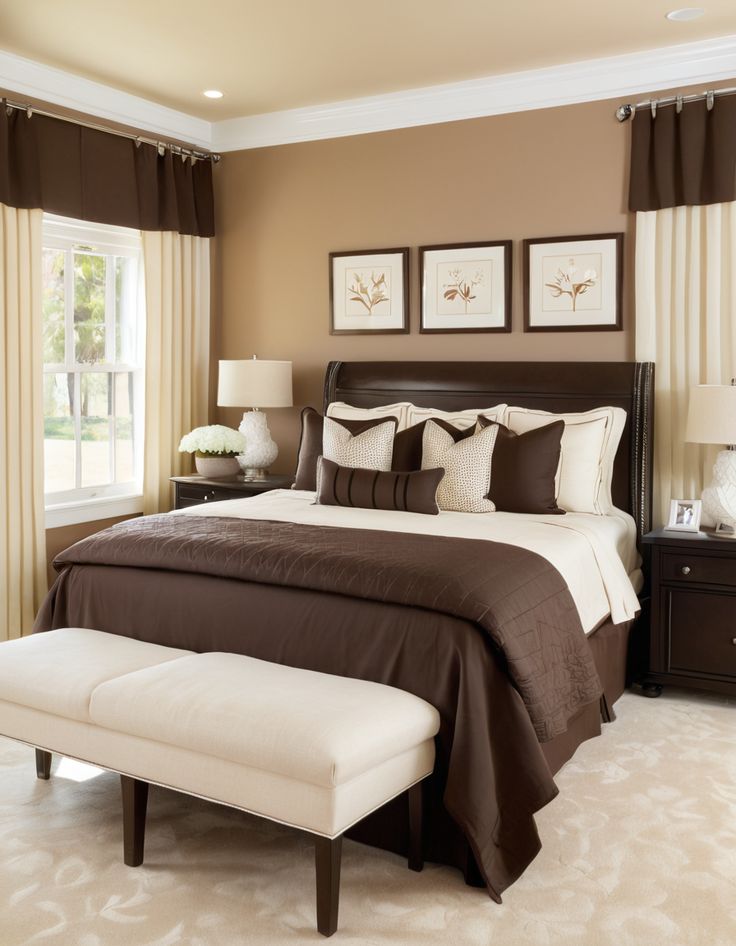 two colour combination for bedroom walls