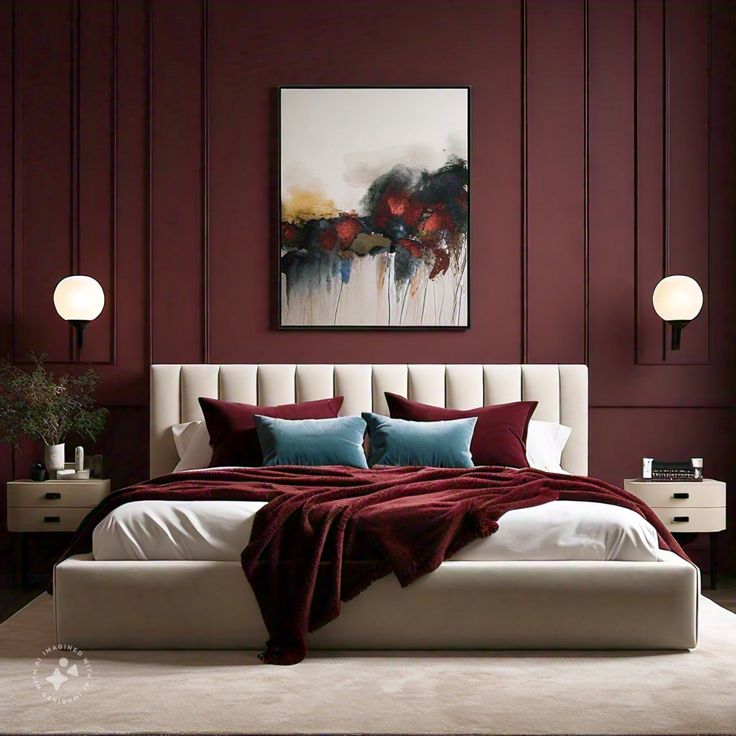 two colour combination for bedroom walls