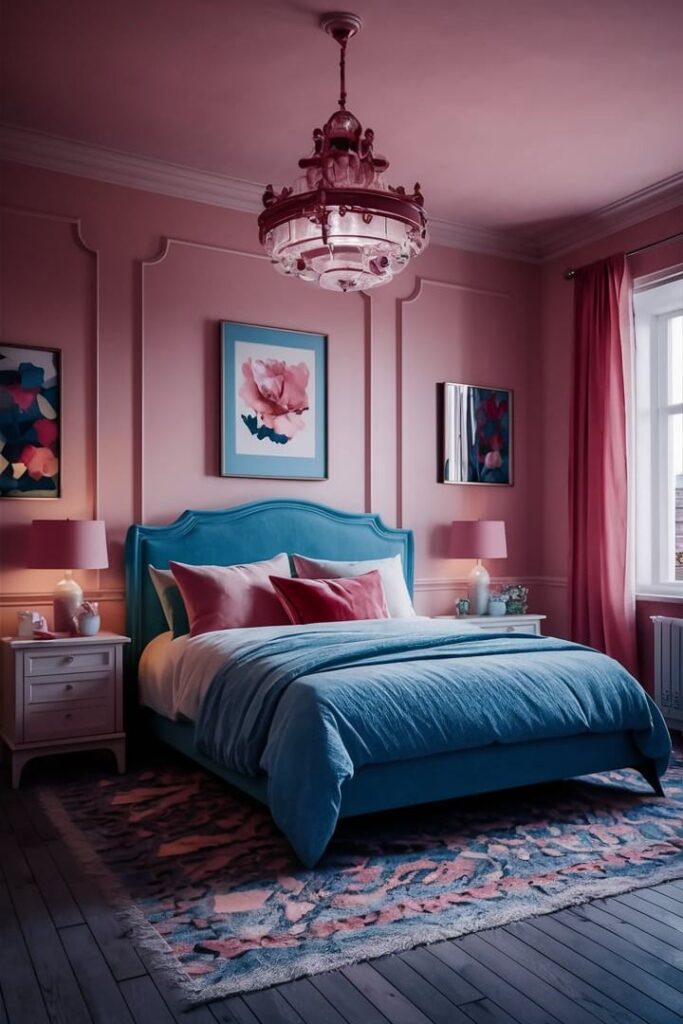 two colour combination for bedroom walls
