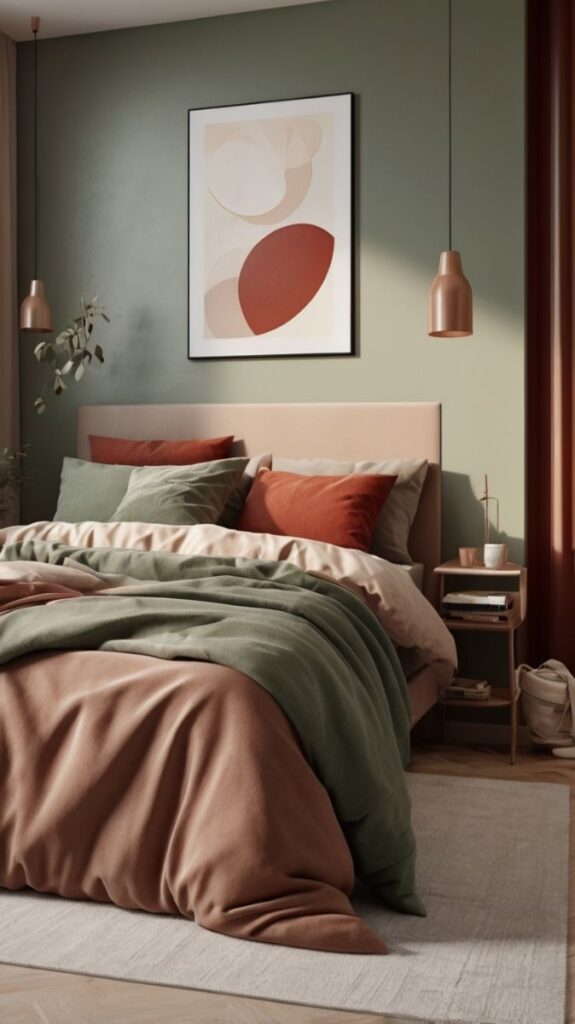 two colour combination for bedroom walls