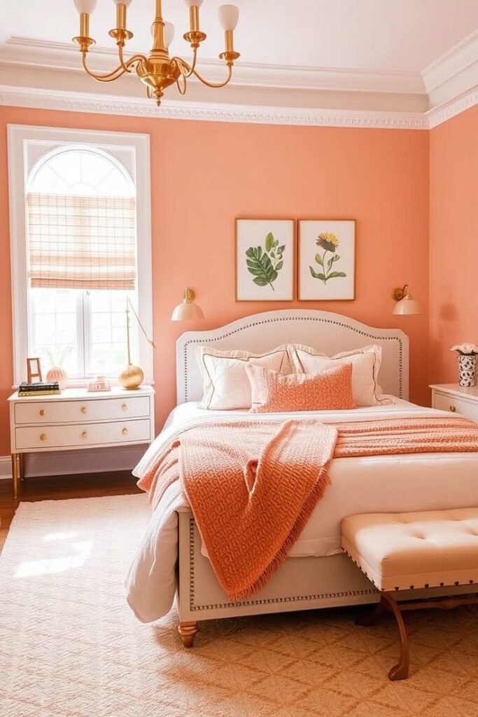 two colour combination for bedroom walls